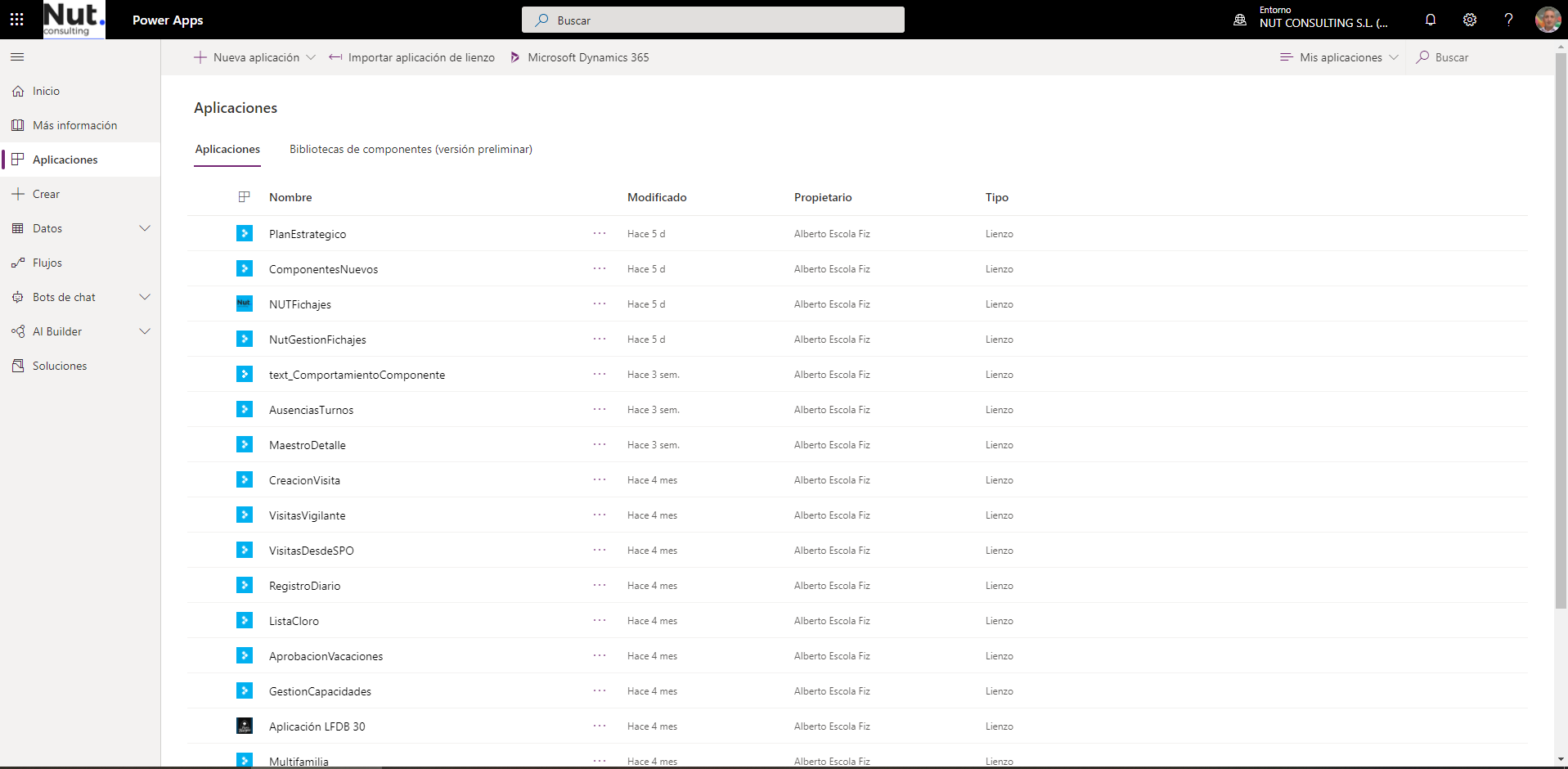 Componentes en Power Apps