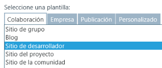 Selección de plantilla