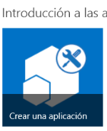 Acceso directo a la creación de aplicaciones