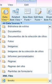 Imagen 2.- Origen de datos disponible como vista de datos en Designer