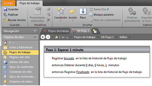 Imagen 2.- Ejemplo: flujo de trabajo simple