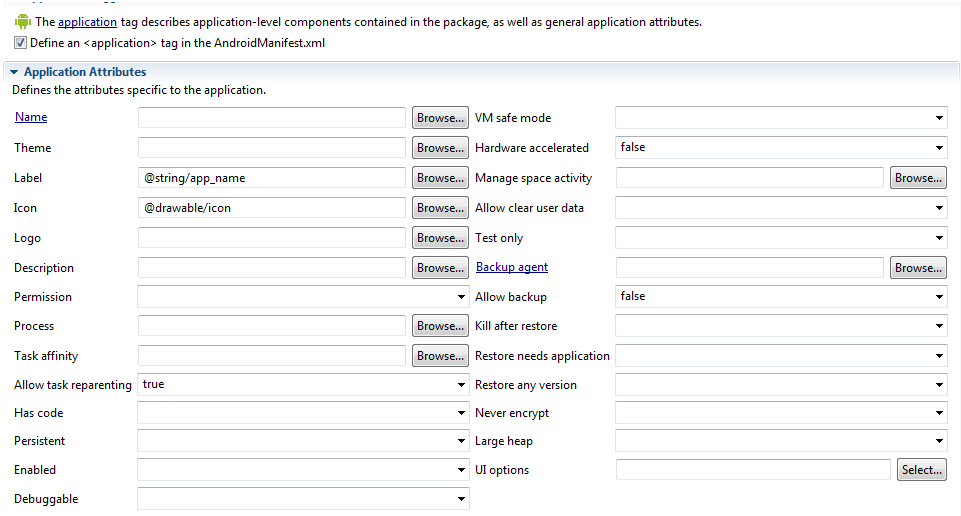 Imagen 4.- Fichero de Configuración de la APP en Android