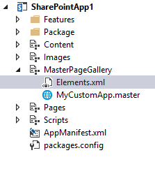 Imagen 7.- Módulo para provisionar la página maestra personalizada.