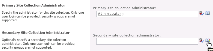 Imagen 8.- Escenario de otorgación de Rol de Administración de Colección de Sitios a usuarios.