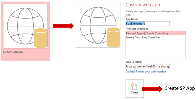 Imagen 3.- Creación de una Access App desde Access.