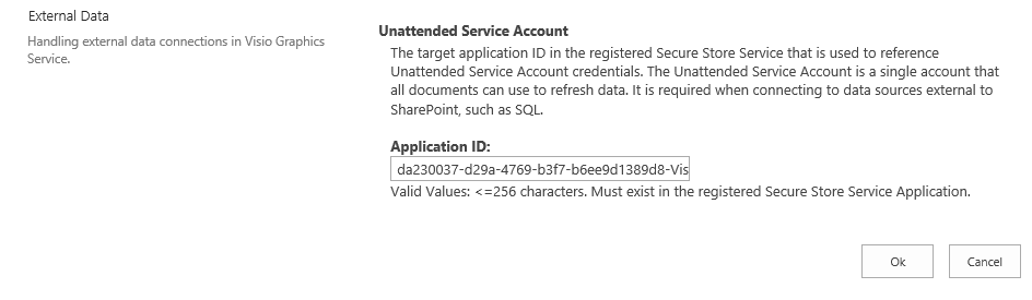 Imagen 7.- Configuración de cuenta desatendida en los servicios de Visio.