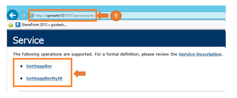 Imagen 4.- Muestra el servicio web de proveedores.