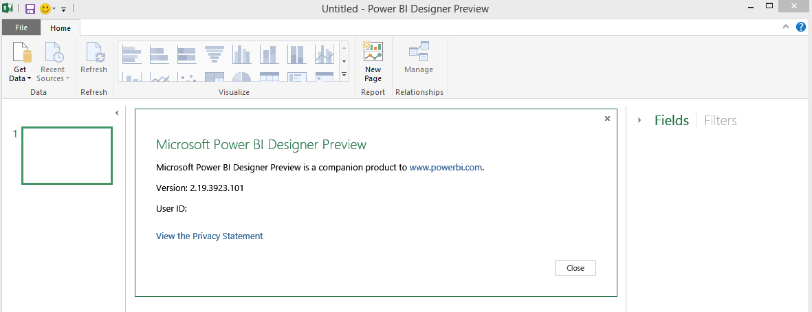 Imagen 2.- Diseñador de Power BI.