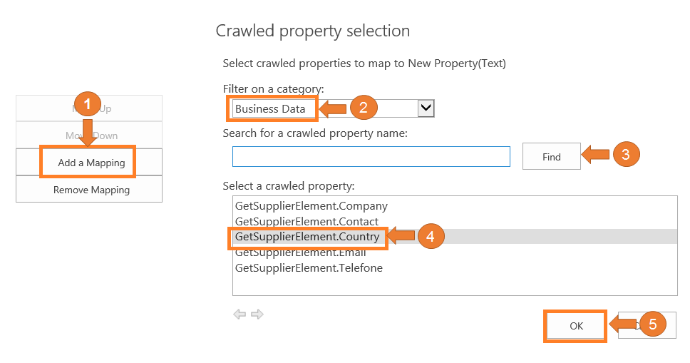 Imagen 10.- Muestra el formulario para realizar el mapeo con la propiedad administrada.