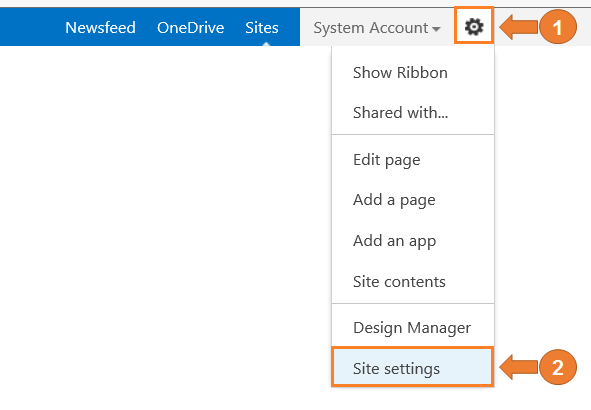 Imagen 20.- Muestra menú de opciones de configuración de nuestro sitio de búsqueda.