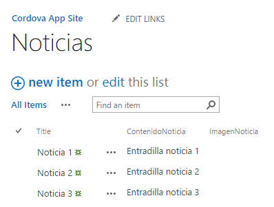 Imagen 12.- Lista de ejemplo donde obtendremos nuestra información