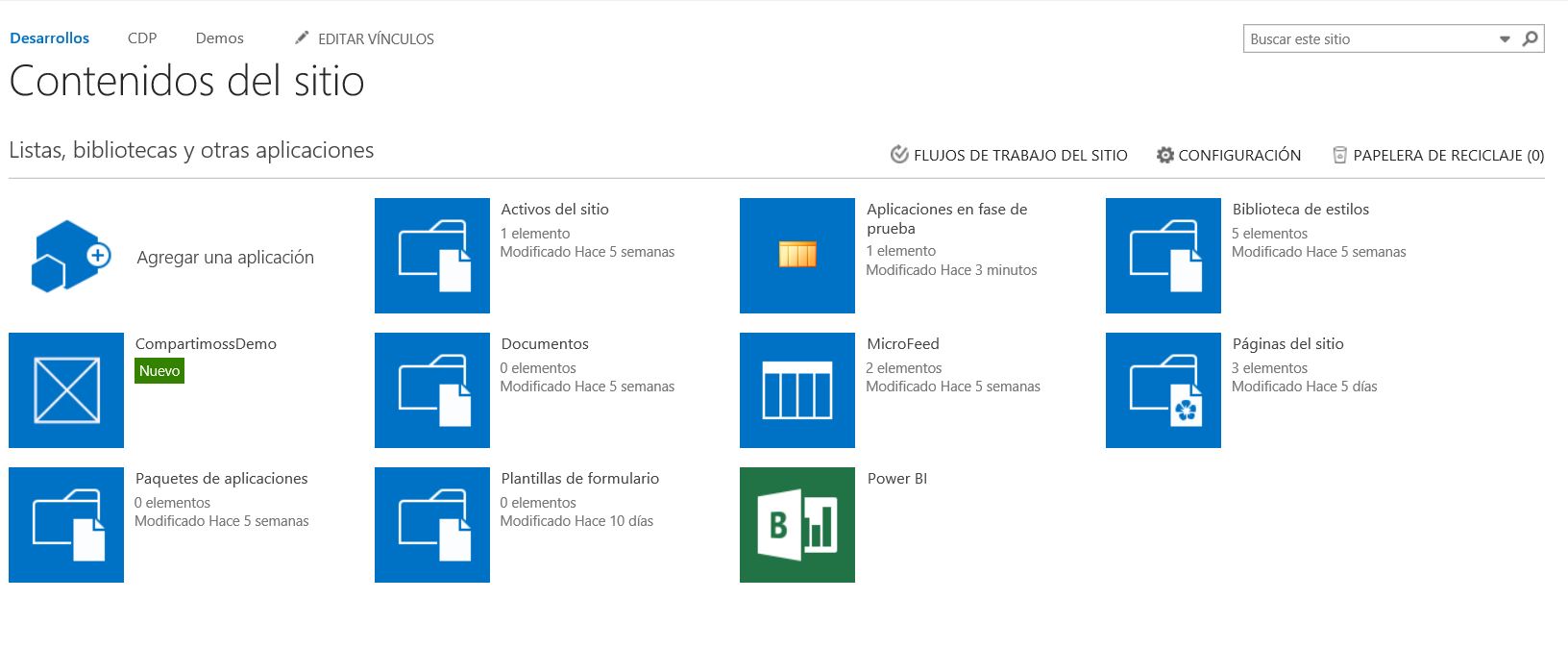 Imagen 14.- Acceso a la App desde la página de Contenidos del Sitio.