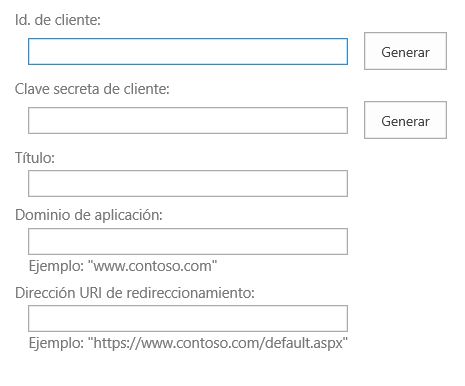 Imagen 5.- Formulario de registro, SharePoint.
