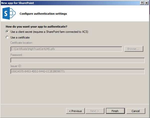Imagen 8.- Configuración de la autenticación.