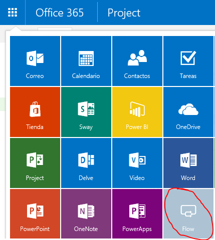 Microsoft Flow -  Eventos y acciones para Project Online