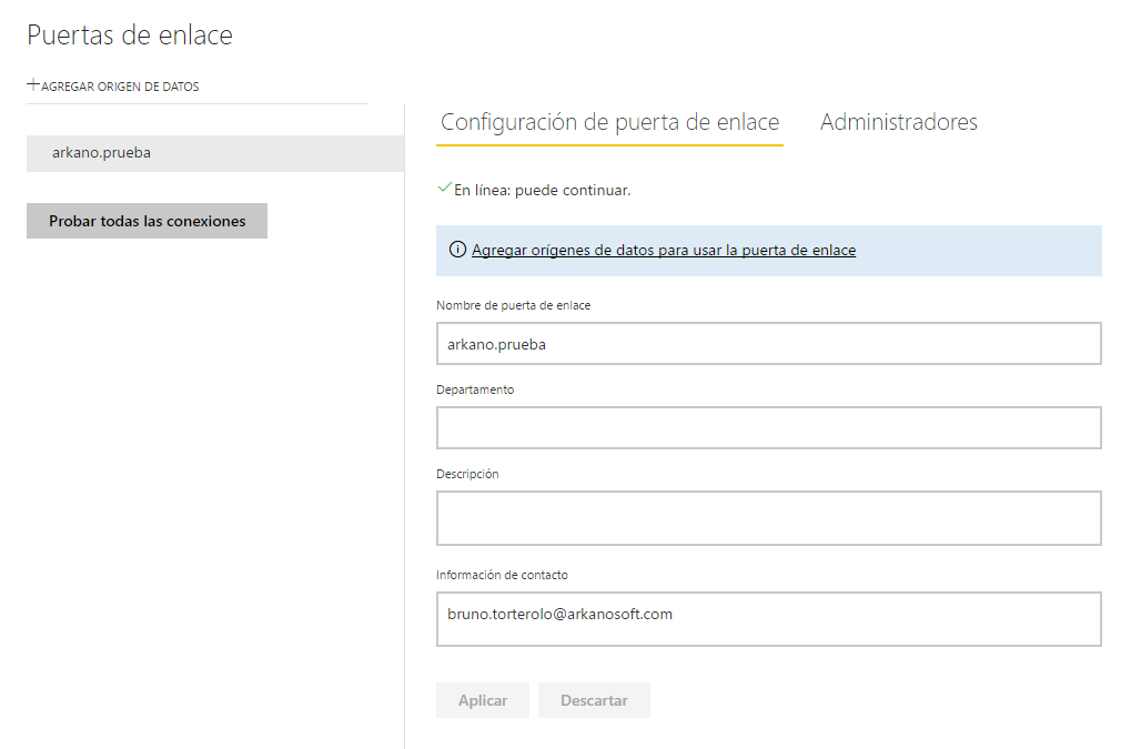Imagen 12.- Configuración de una puerta de enlace.