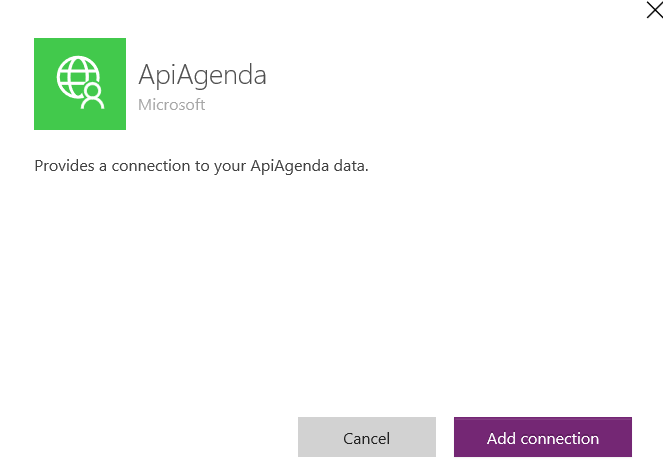 Imagen 6.- Añadir conexión a las App en PowerApps.