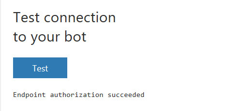 Imagen 13.- Test de conexión con el Bot.