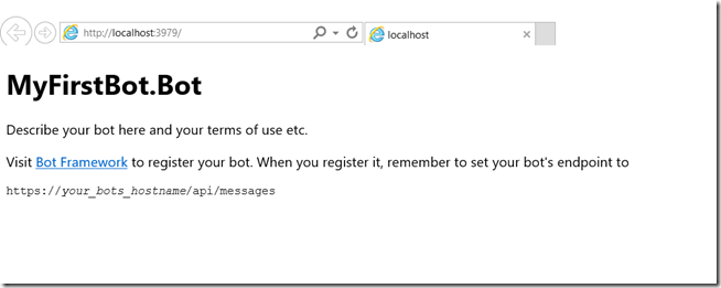 Imagen 3.- Página de inicio de la aplicación Bot.