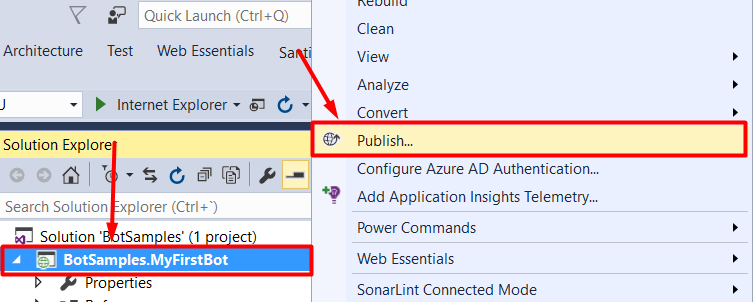 Imagen 5.- Menú contextual del proyecto.