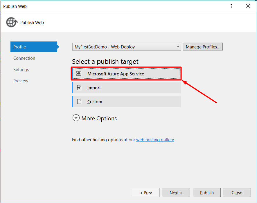 Imagen 6.- Selección del destino de la publicación.