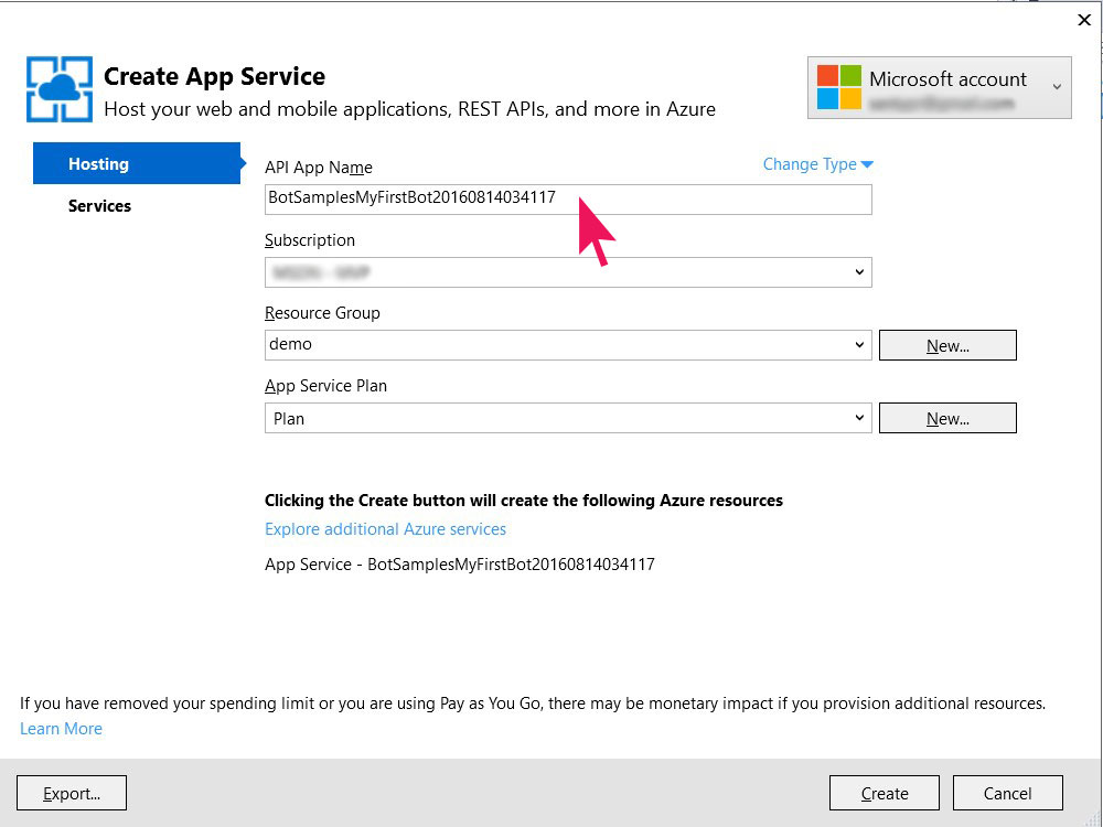 Imagen 8.- Creación de Web App.