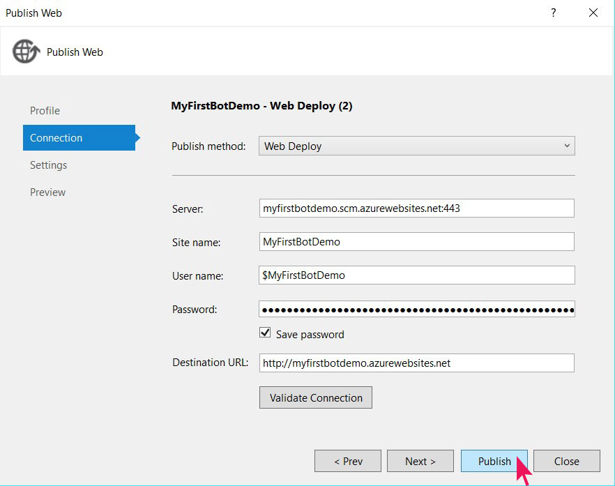 Imagen 9.- Publicación de la aplicación.