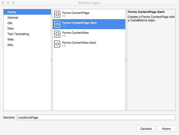 Imagen 3.- Añadiendo un nuevo formulario a la App.