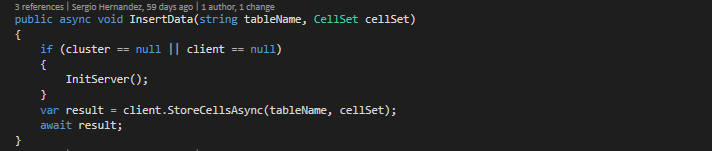 Imagen 17.- Código InsertData.
