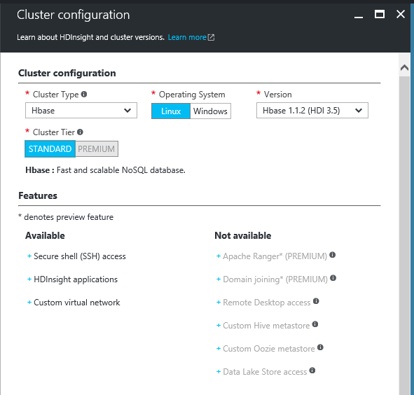 Imagen 4.- Configuración cluster.