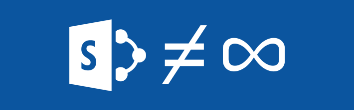 Imagen 1.- SharePoint no es infinito.
