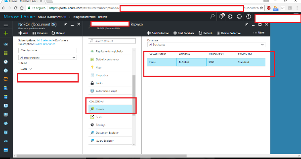Imagen 6.- Haciendo uso real del servicio de DocumentDB.