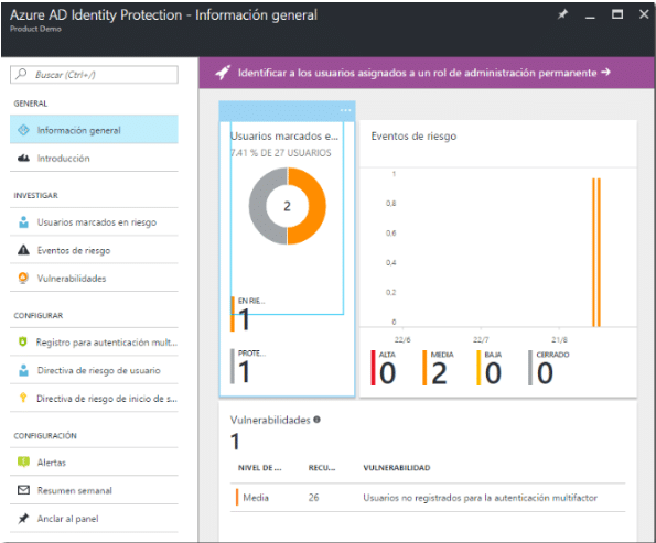 Imagen 5.- Azure AD Identity Protection.