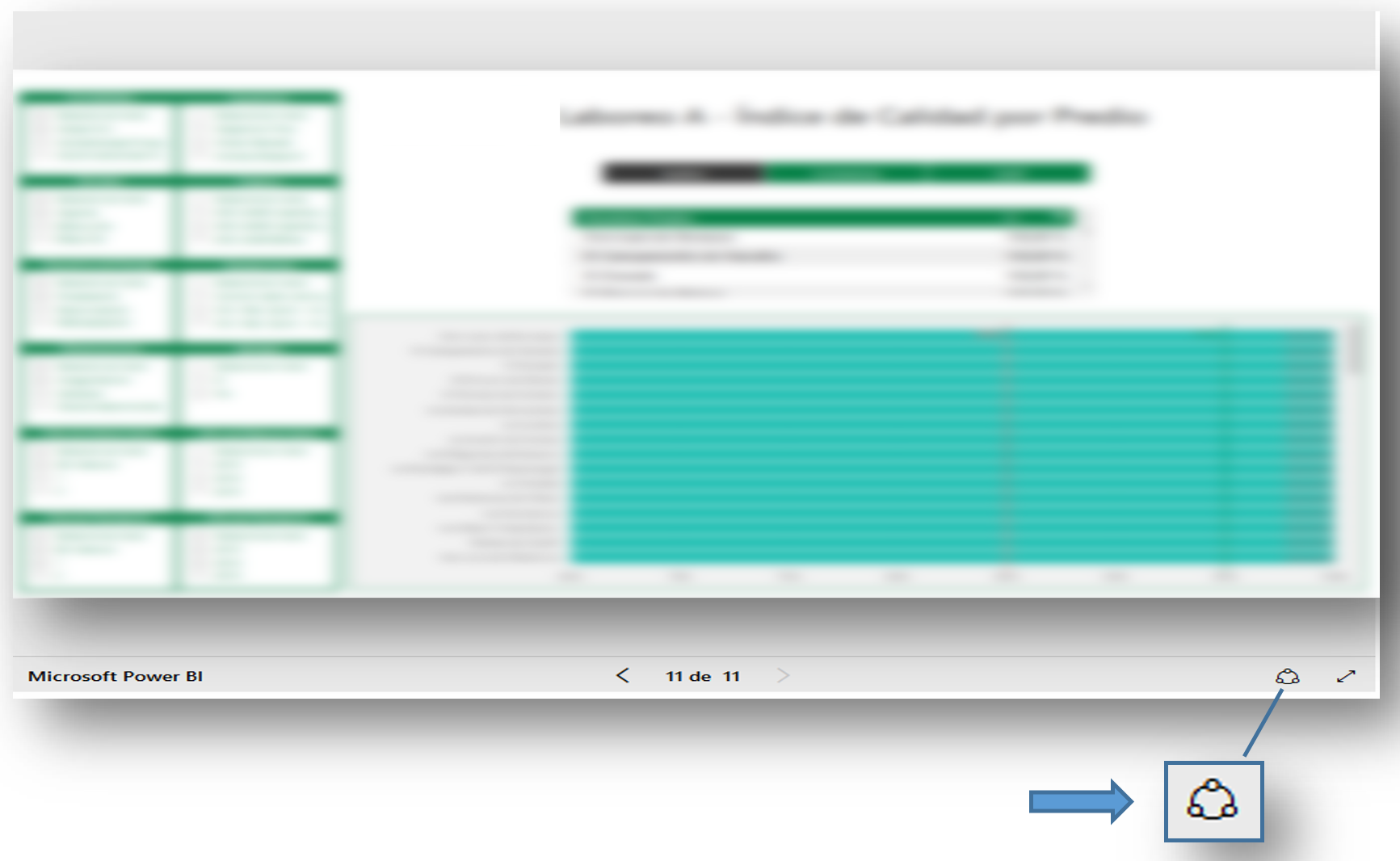 Imagen 1.- Opción de compartir un informe de Power BI.