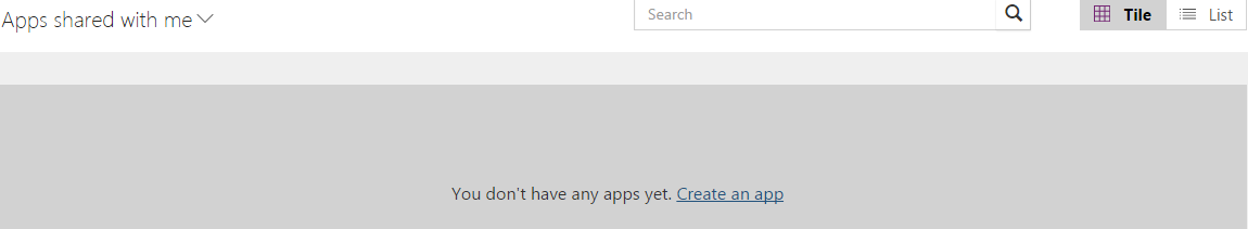 Figure 7.- Creating an App in PowerApps.