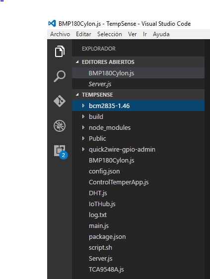 Imagen 1.- Archivos JavaScript en Visual Studio Code.