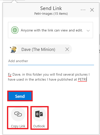 Imagen 4.- Opciones disponibles para compartir.