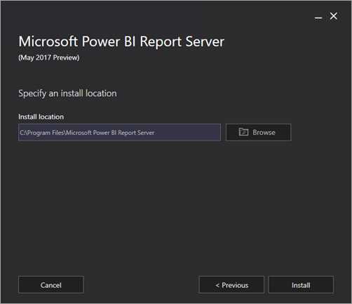 Imagen 5.- Ruta de instalación de Power BI Report Server.