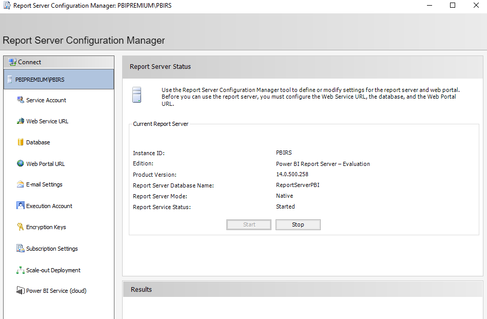 Imagen 7.- Configuración de Report Server.