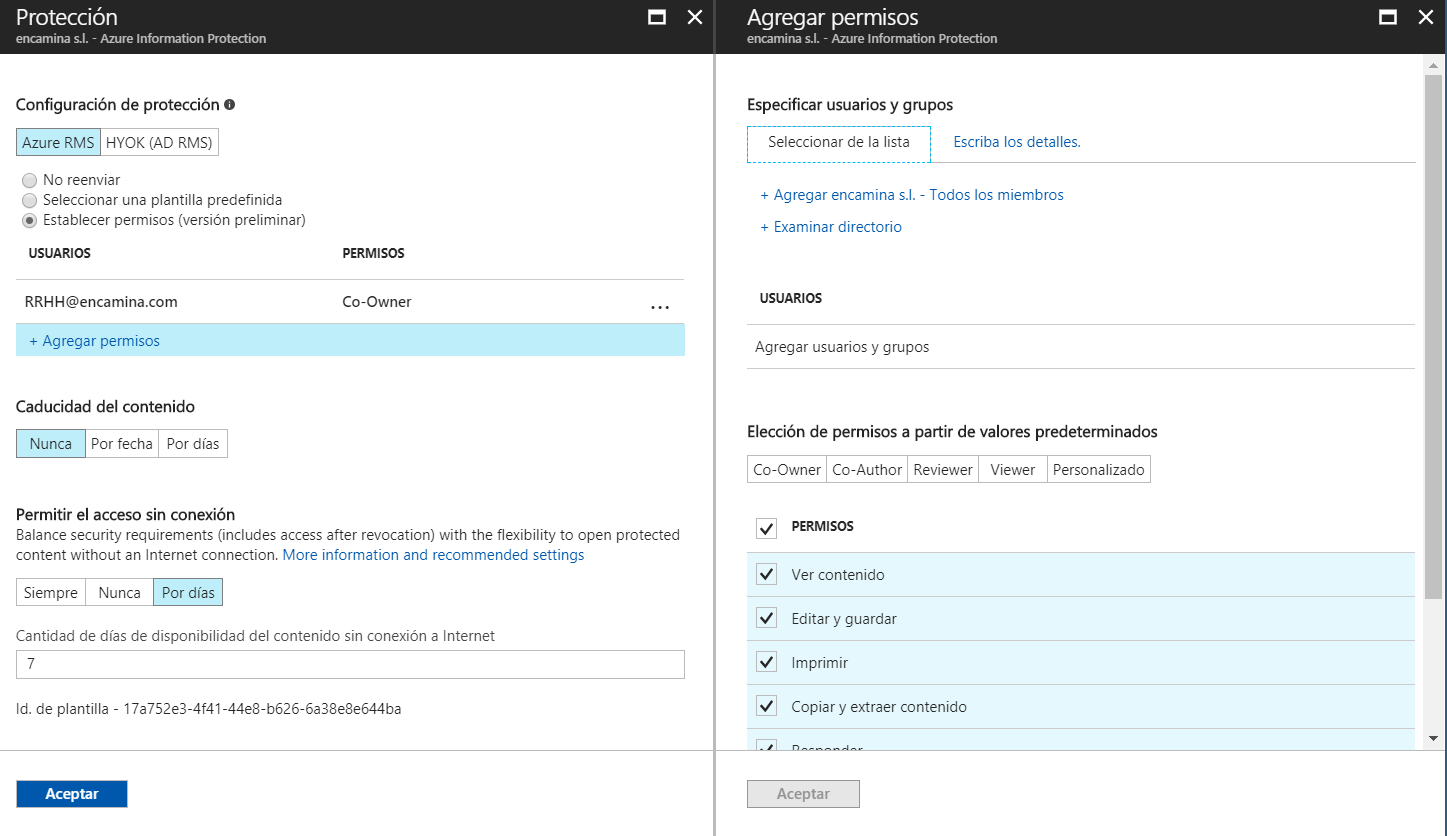 Imagen 8.- Establecer permisos directamente.