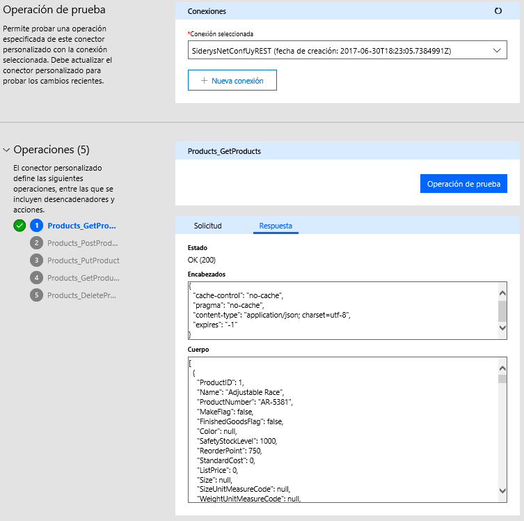 Imagen 7.- Resultado operación conector personalizado