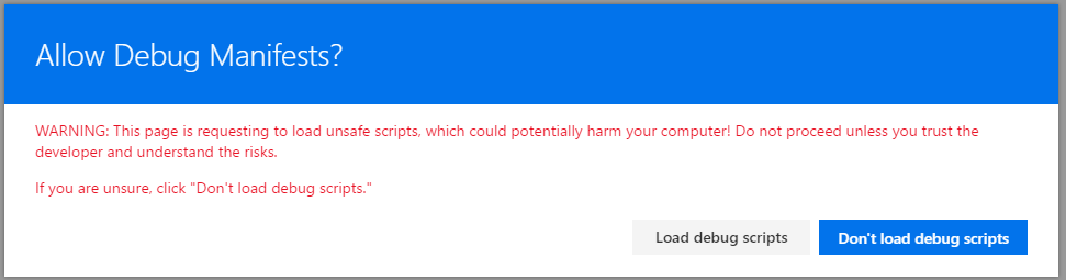 Imagen 2.- Permitir la carga de Scripts.