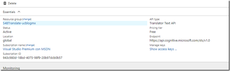 Imagen 2.- Servicio creado.