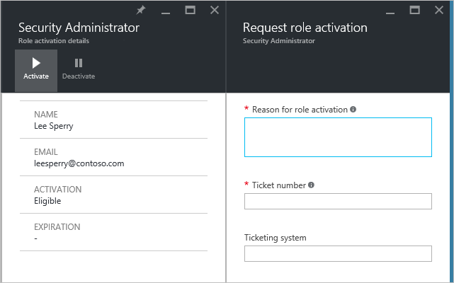 Imagen 10.- Solicitud de activación de rol de administrador.