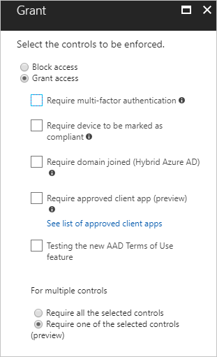 Figura 11.- Controles de Acceso Condicional.