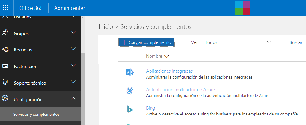 Imagen 4.- Acceso a MFA en el portal de Office 365.