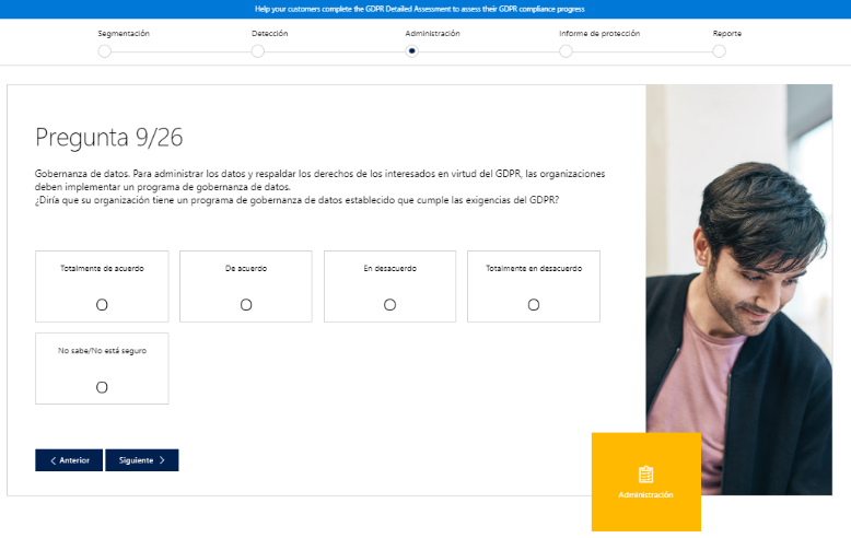 Imagen 3.- Herramienta de evaluación GDPR online.