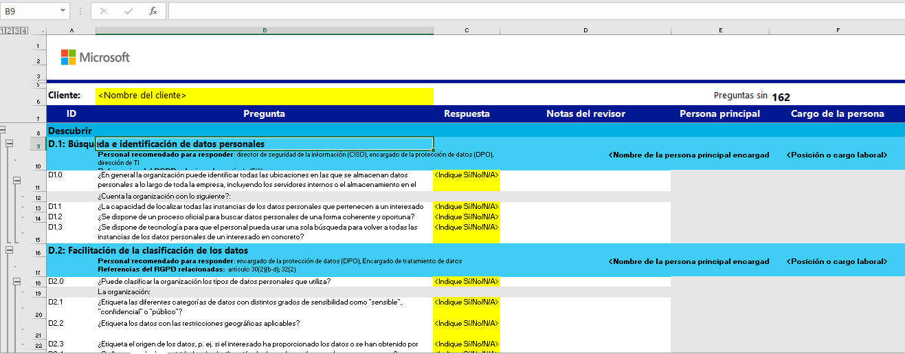 Imagen 5.- Herramienta de evaluación GDPR local.