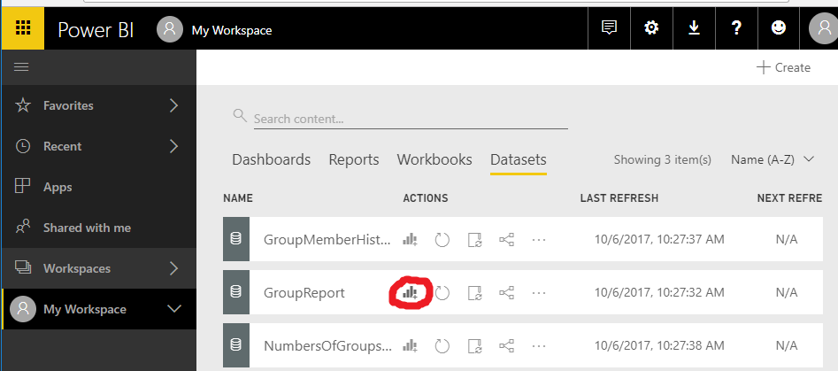 Imagen 10.- Acceso a la creación del informe.