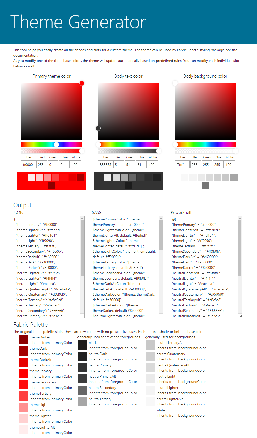 Imagen 3 - SharePoint theme generator.